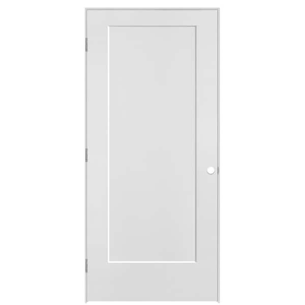 Masonite 36 in. x 80 in. 1-Panel Lincoln Park Right-Hand Solid Core Primed Molded Composite Single Prehung Interior Door