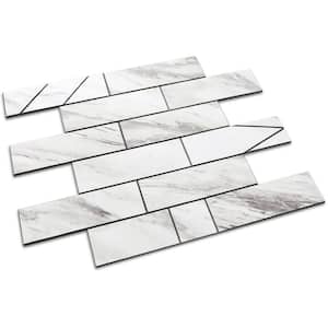 Multi-Color Mosaic 11.33 in. x 11.65 in. 4 mm Stone Peel and Stick Backsplash Tile (7.34 sq. ft./8-Pack)