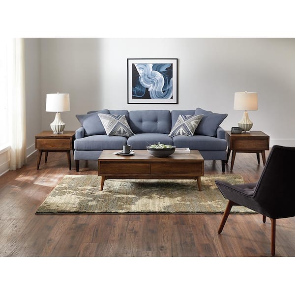 Samara Green 10 ft. x 12 ft. Abstract Shag Area Rug