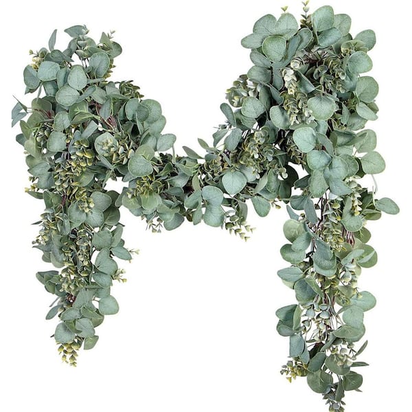 Unbranded 6.56 ft. Green Artificial Eucalyptus Flower Garland