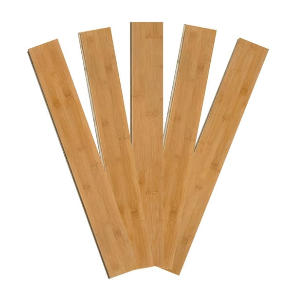 Honey Solid Bamboo Flooring 40.16 in. L x 5.12 in. W x 0.59 in. T Tongue & Groove, 19.98 sq ft./Case