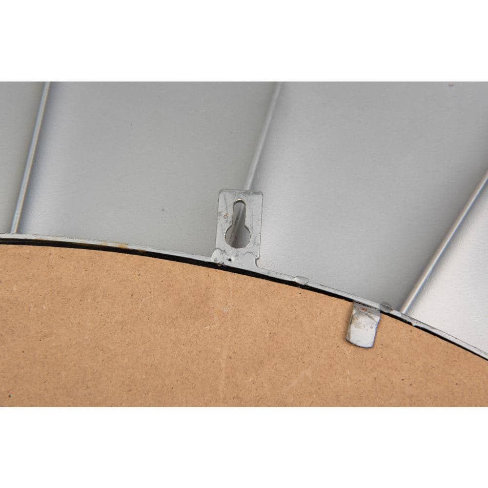 Elegant Full-Length Oval Wooden Mirror with Silver Accents, 24"x31"