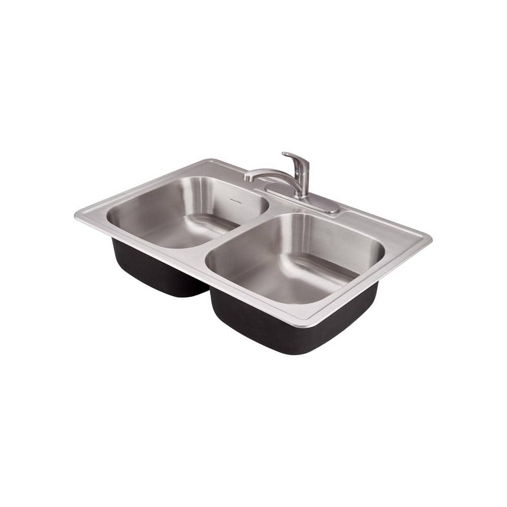 Colony® 33 x 22-Inch Stainless Steel 4-Hole Top Mount Double-Bowl ADA  Kitchen