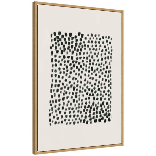 Sylvie Abstract Black by Gabrielly Guedes Abstract Framed Art Print 33 in. x 23 in.