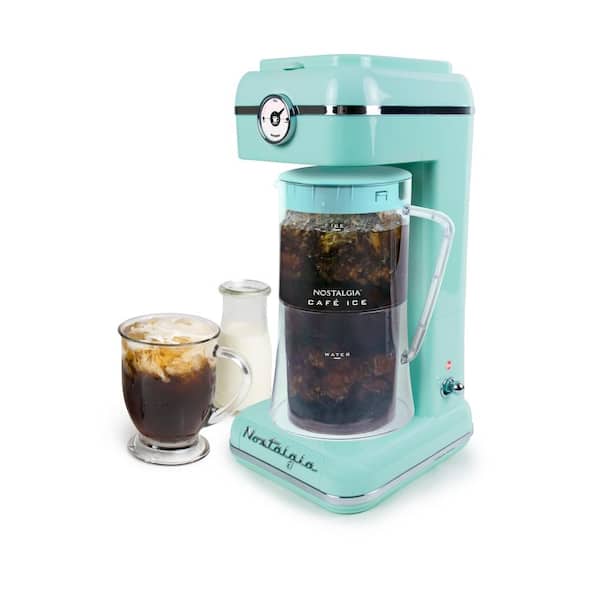 Nostalgia Classic Retro 3-Qt. Iced Tea & Coffee Brewing System with Pitcher Aqua