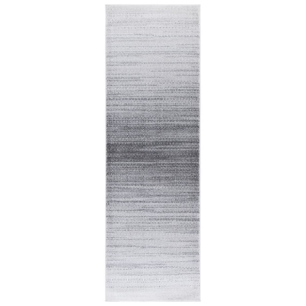 SAFAVIEH Adirondack 3 ft. x 8 ft. Light Gray/Dark Gray Gradient Transitional Runner Rug