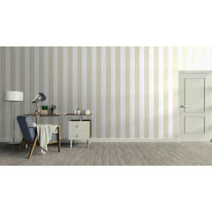 Little Explorers 2 Cream Wide Stripe Matte Finish Non-Pasted Non-Woven Wallpaper Sample