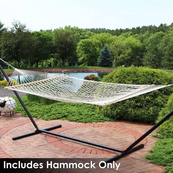 sunnydaze cotton rope freestanding hammock