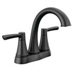 Delta Casara 4 in. Centerset Double Handle Bathroom Faucet in Matte ...