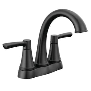 Delta Casara 8 in. Widespread 2-Handle Bathroom Faucet in Matte Black ...