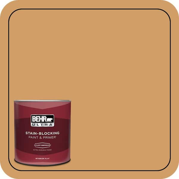 BEHR ULTRA 1 qt. #MQ4-08 Golden Aura Extra Durable Flat Interior Paint & Primer