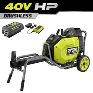40V HP Brushless 12-Ton Kinetic Battery Electric Log Splitter Kit - 4.0Ah Battery and Charger Included