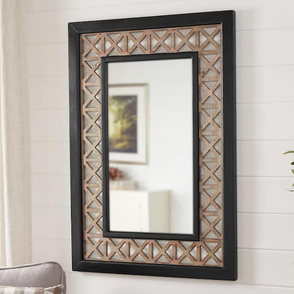 Home Decorators Collection Large Rectangle Multi-Colored Antiqued Classic Accent Mirror (41 in. H x 29 in. W)