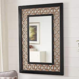 Large Rectangle Multi-Colored Antiqued Classic Accent Mirror (41 in. H x 29 in. W)