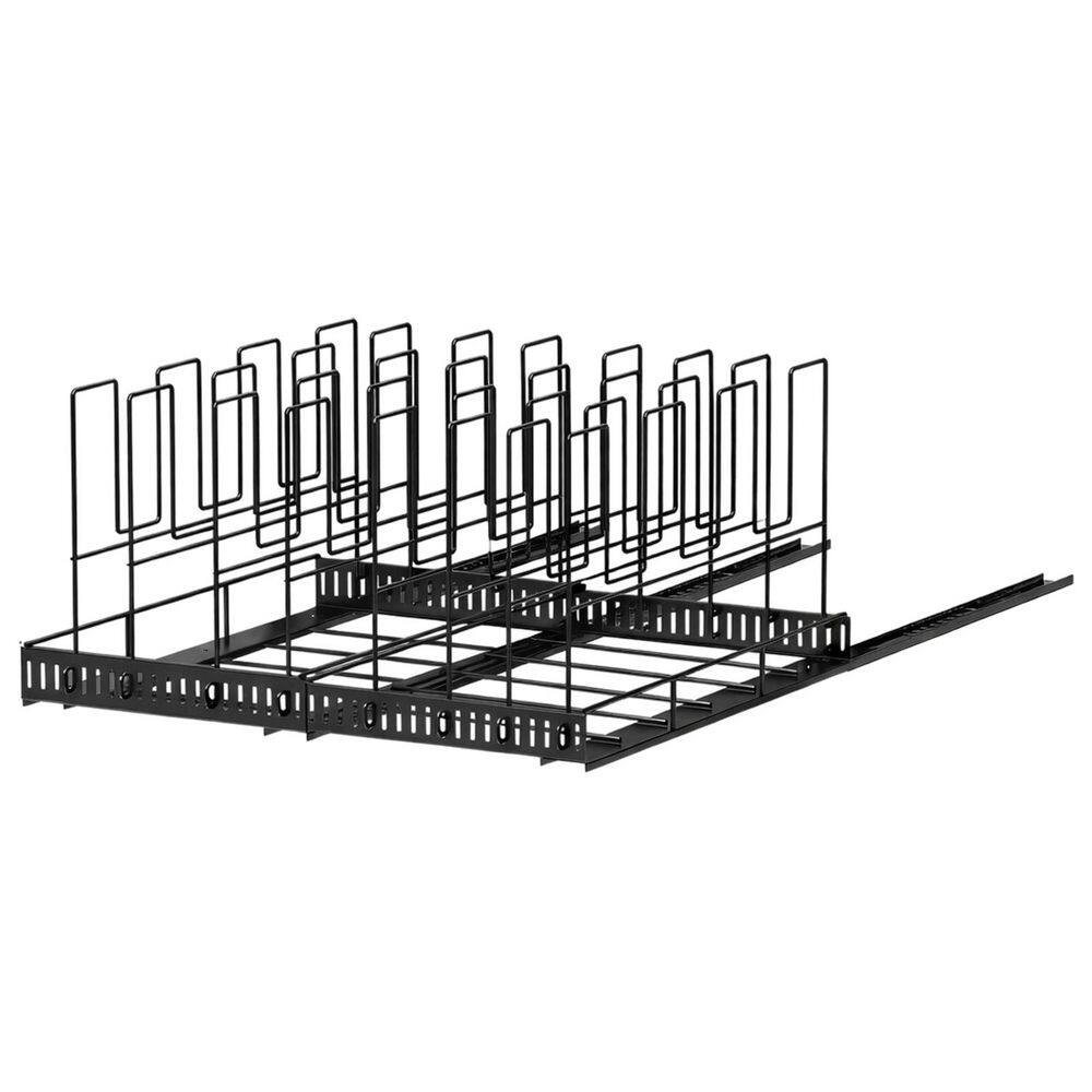 1-Piece Silver Pull Out Baking Sheet Organizer with Adjustable Dividers for Cabinet and Bakeware Storage price history on PriceWatchPro