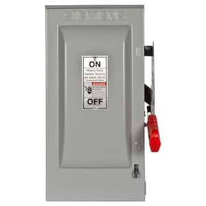 Heavy Duty 30 Amp 240-Volt 3-Pole Outdoor Fusible Safety Switch with Neutral