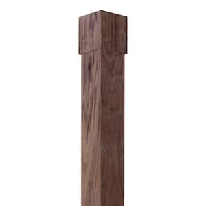 5.625 in. D x 5.6875 in. W x 104 in. L Unfinished Rustic Walnut Lally Column Wrap