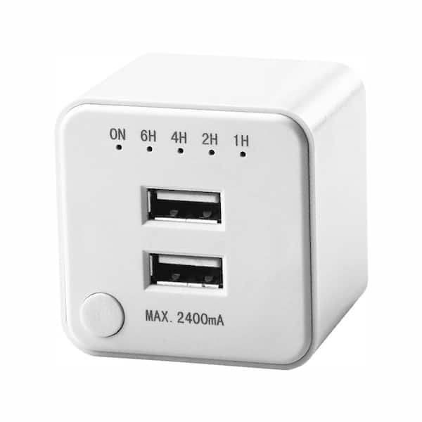 Link2Home Dual USB Port Wall Charger with Timer
