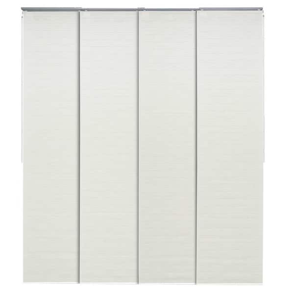 Godear Design Leisure Sheer Adjustable Sliding Hanging Room Divider with 23 in. Slats Up to 86 in. W x 96 in. L