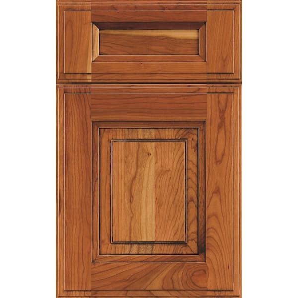 InnerMost 14x12 in. Covington Cabinet Door Sample in Cherry Tumbleweed Burnt Sienna Glaze