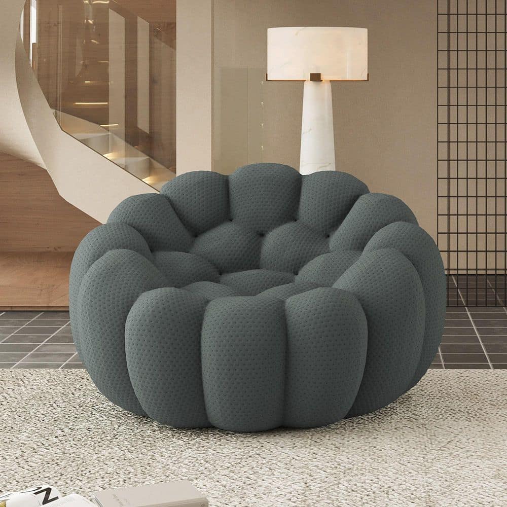 49.21 in. Rolled Arm 3D Honeycomb Fabric Curved Sectional Sofa with Ottoman in. Dark Gray (Fully Assembled) price history on PriceWatchPro