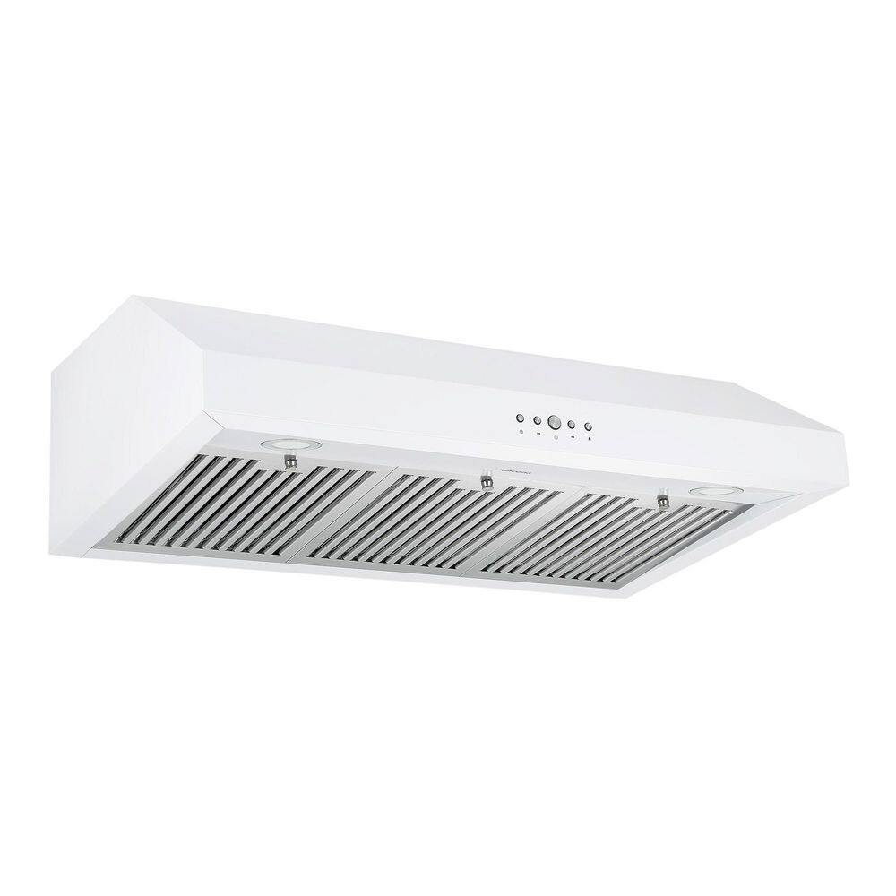 Ancona 36 in. 440 CFM Ducted Under Cabinet Range Hood in White