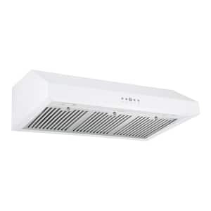 36 in. 440 CFM Ducted Under Cabinet Range Hood in White