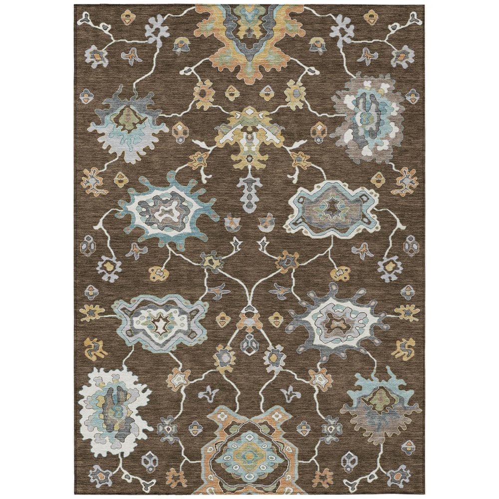 Chantille Machine Washable Indoor/Outdoor Abstract ACN2895 Chocolate 8 ft. x 10 ft. Area Rug price history on PriceWatchPro
