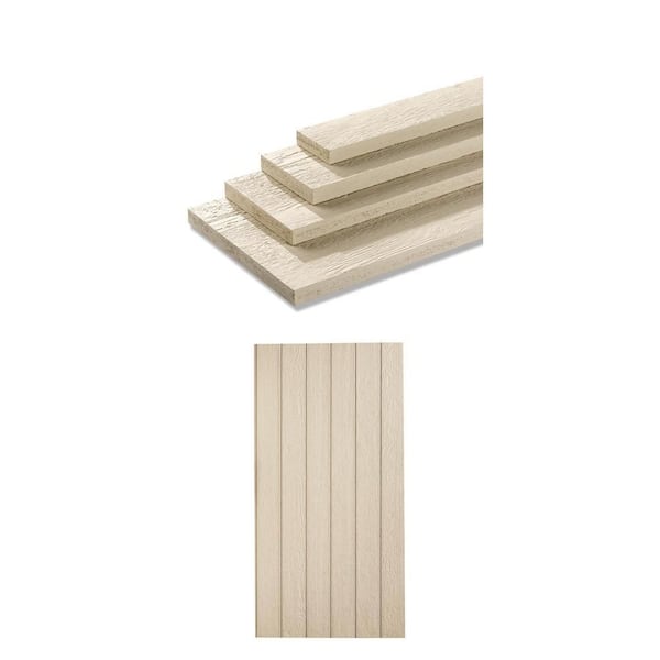 LP SmartSide 4/4 in. x 4 in. x 16 ft. Cedar Texture Trim and 3/8 in. x 4 ft. x 8 ft. 8 in. OC Panel Siding Combo