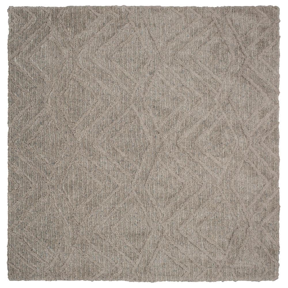 Mohawk Home Zafi Gray 8 ft. x 8 ft. Square Shag Area Rug 683719 The