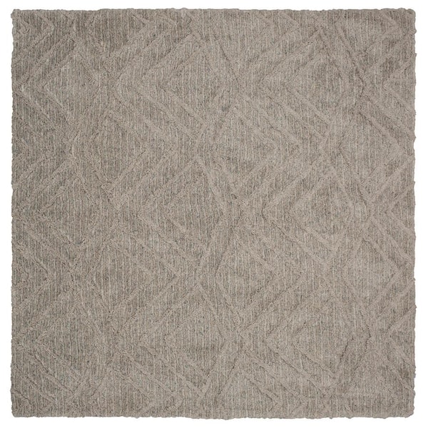 Mohawk Home Zafi Gray 8 ft. x 8 ft. Square Shag Area Rug