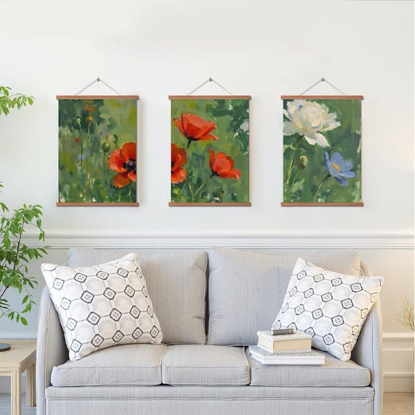 Dovelina Brown Framed Prints Canvas Poster Art Print Wall Art 12 in. x 16 in. (Set of 3)