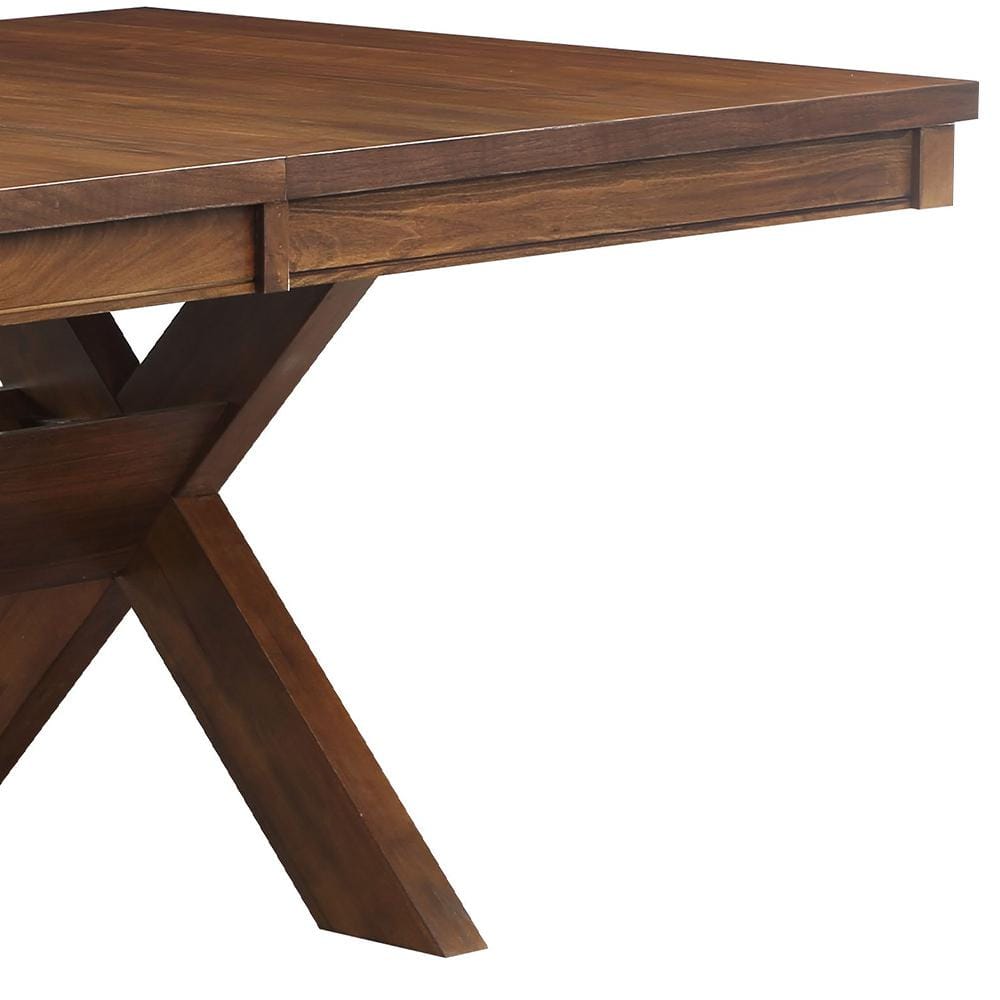 Apollo Walnut Distressed Oak Dining Table with Butterfly Leaf