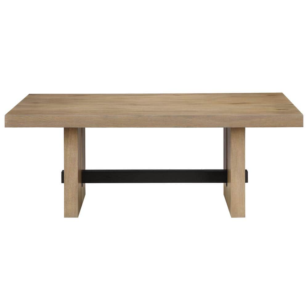 Aubrey 48 in. Brown Wood Rectangle Cocktail Coffee Table