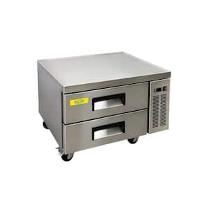 36.5 in. 29 cu. ft. NSF 2-Drawer 2x1/1+6x1/6 GN Pans Commercial Refrigerated Chef Base EB36 Stainless
