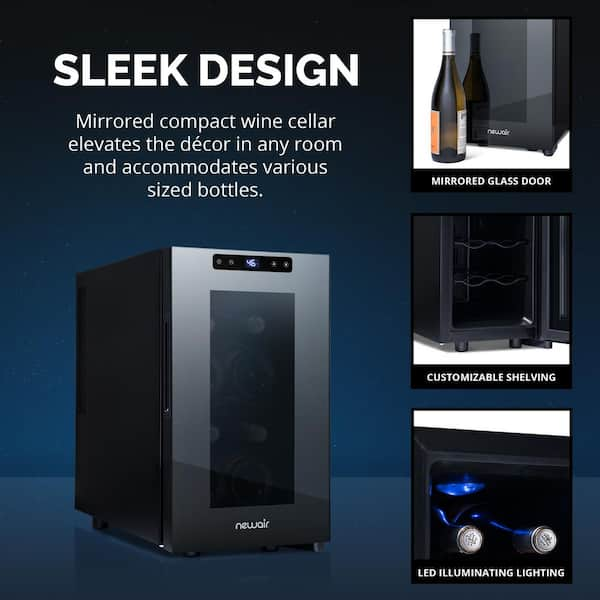 Newair® Shadowᵀᴹ Series Wine Cooler Refrigerator 18 Bottles & 59 Cans