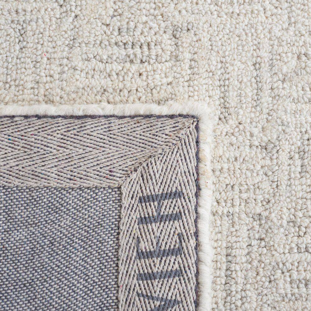 Ivory Wool Elegance 5' Square Tufted Area Rug