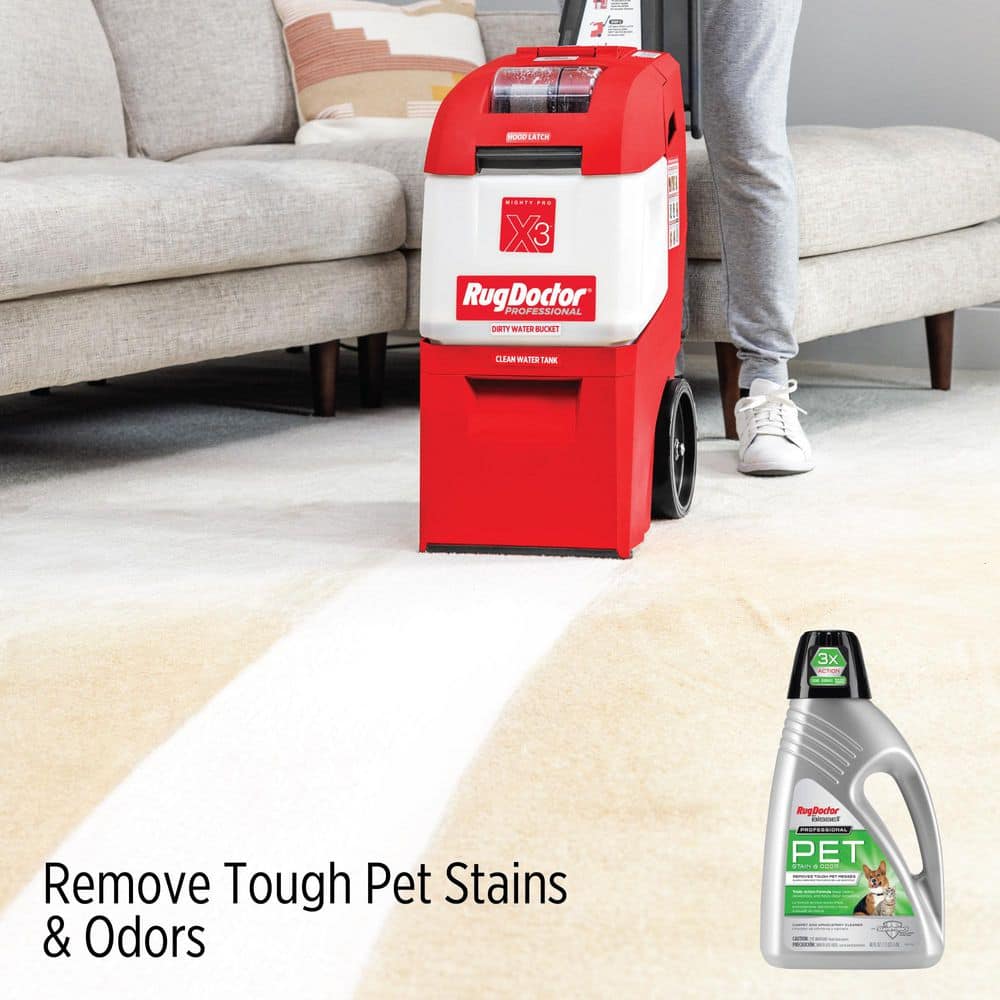 Rug Doctor Red Commercial Carpet Cleaner with Pet Solution