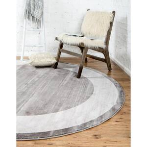 Uptown Collection Yorkville Gray 8' 0 x 8' 0 Round Rug