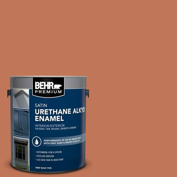 BEHR PREMIUM 1 gal. #PPU3-01 Moroccan Sky Urethane Alkyd Satin Enamel Interior/Exterior Paint