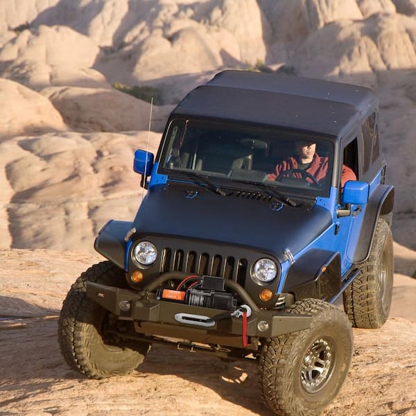 Electric Winch 4500 lbs. Load Capacity ATV Winch 39 ft. Nylon Rope with Wireless Handheld Remote and Hawse Fairlead