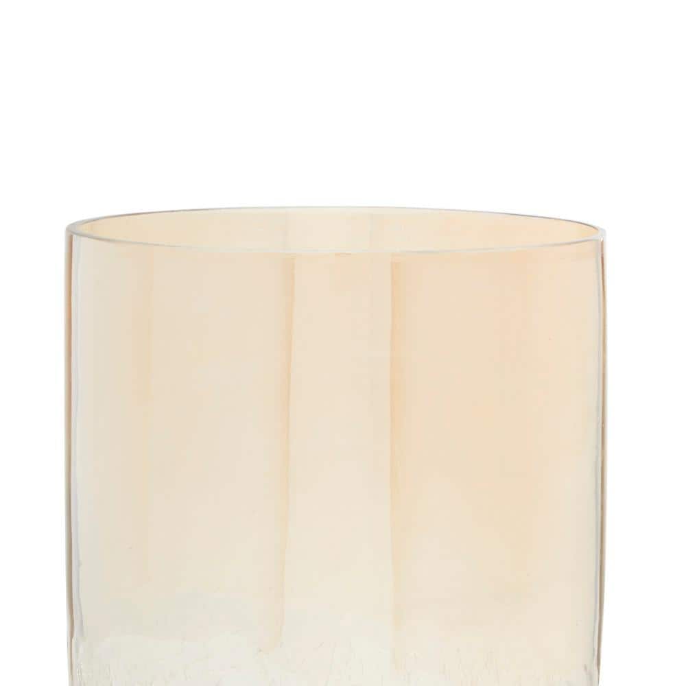 Gold Fluted Glass Cylinder Hurricane Taper Holder