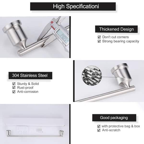 WOWOW 4 Piece Bathroom Hardware Set, Bathroom Accessories Set with Gift Box  4020600B-HD - The Home Depot