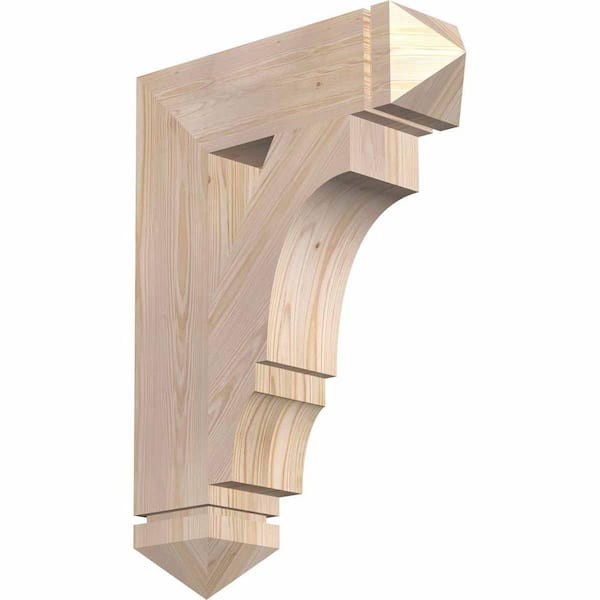 Ekena Millwork 5.5 in. x 30 in. x 22 in. Douglas Fir Balboa Arts and Crafts Smooth Bracket