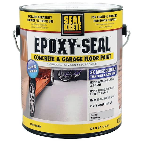 Seal-Krete Epoxy Seal Low VOC Armor Gray 961 1 -gal. Concrete and Garage Floor Paint