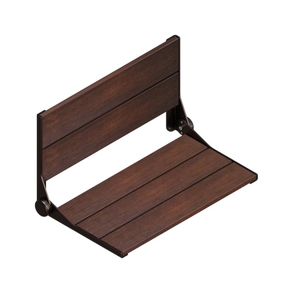SerenaSeat 26 in. Folding Bamboo Shower Seat, ADA Compliant, Support Up to 400 Lbs. in Oil Rubbed Bronze