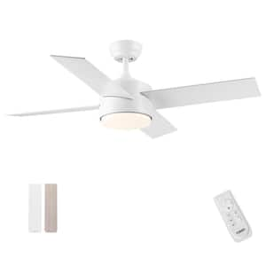 Light Pro 44 in. Integrated LED Indoor White Ceiling Fan Light with Remote