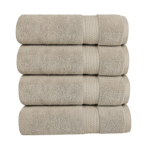 A1HC Bath Sheet 500 GSM Duet Technology 100% Cotton Ring Spun Plaza Taupe 35 in. x 70 in. Highly Absorbent (Set of 4)