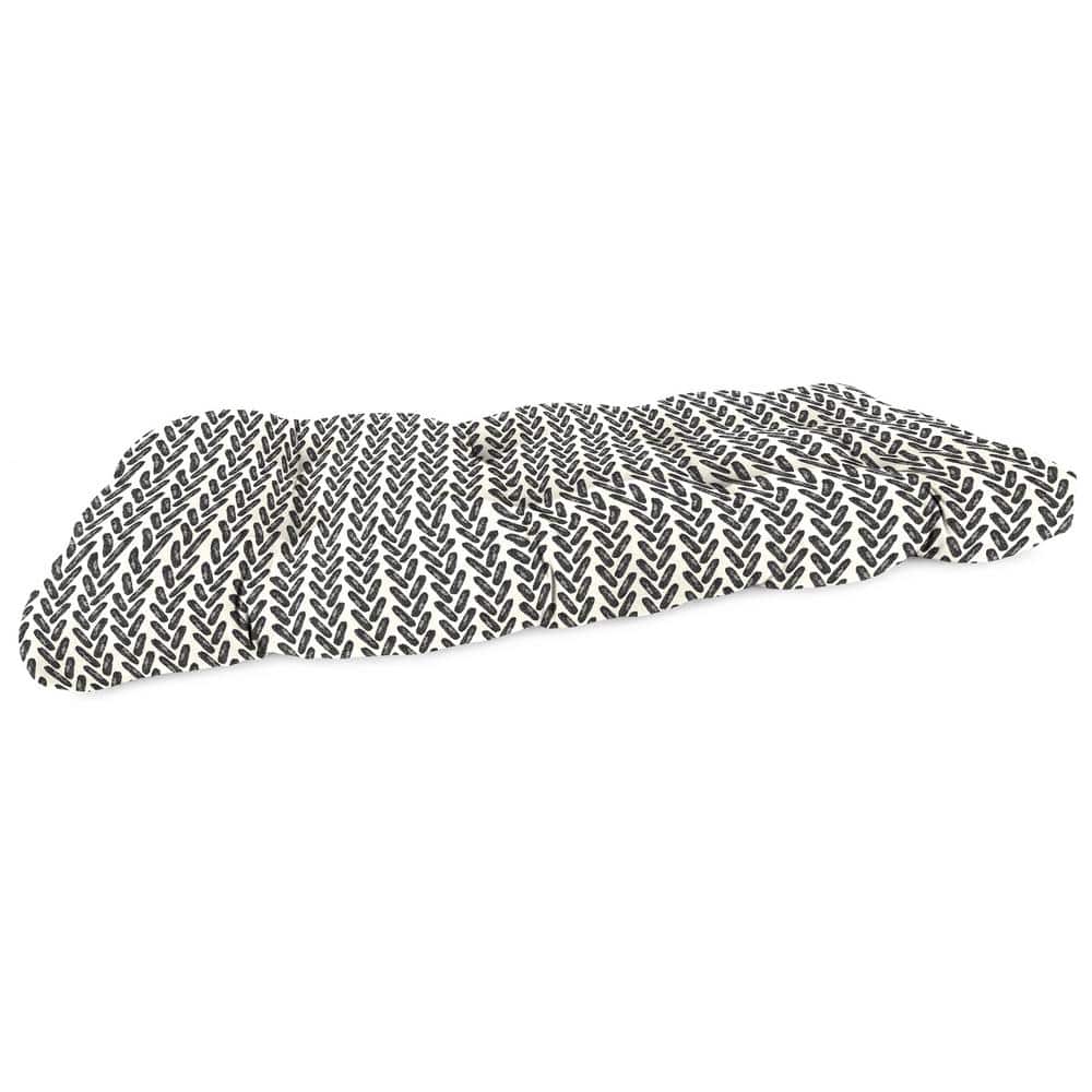 44 in. L x 18 in. W x 4 in. T Outdoor Rectangular Wicker Settee Bench Cushion in Hatch Black price history on PriceWatchPro
