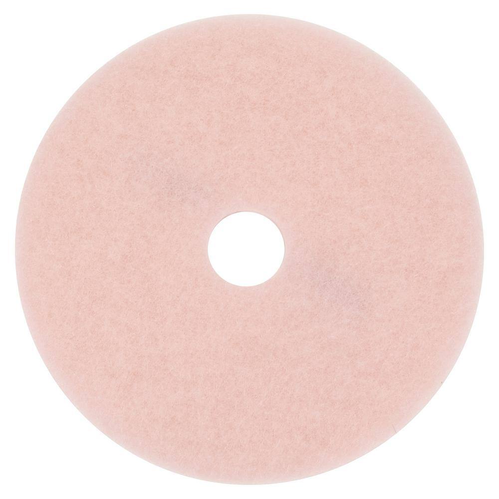 Ultra High-Speed Eraser Floor Burnishing Pad 3600, 27 in. Dia, Pink, (5-Car